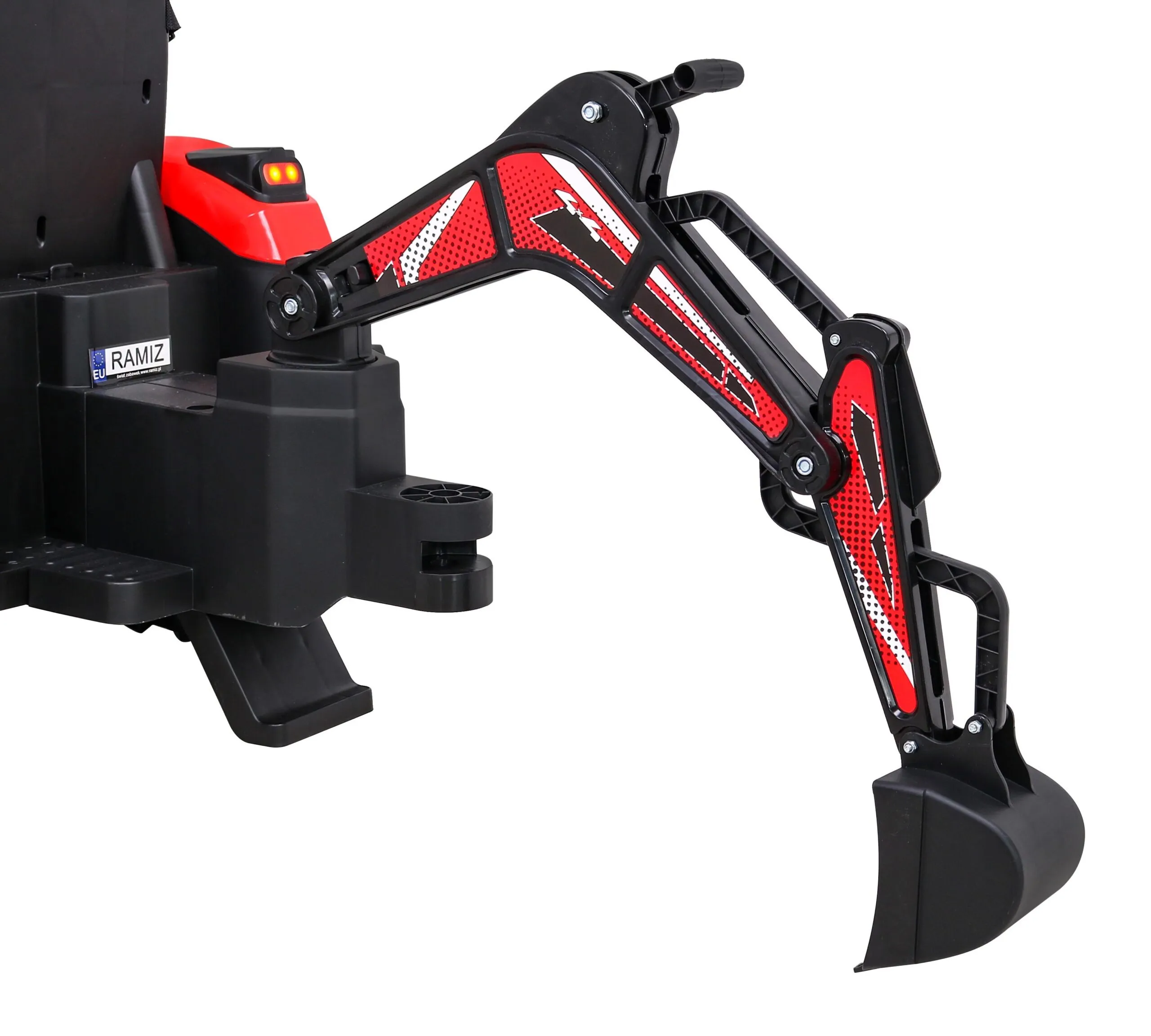 bager na akumulator s prikolicom 720-t 4x4- crveni - slika 15