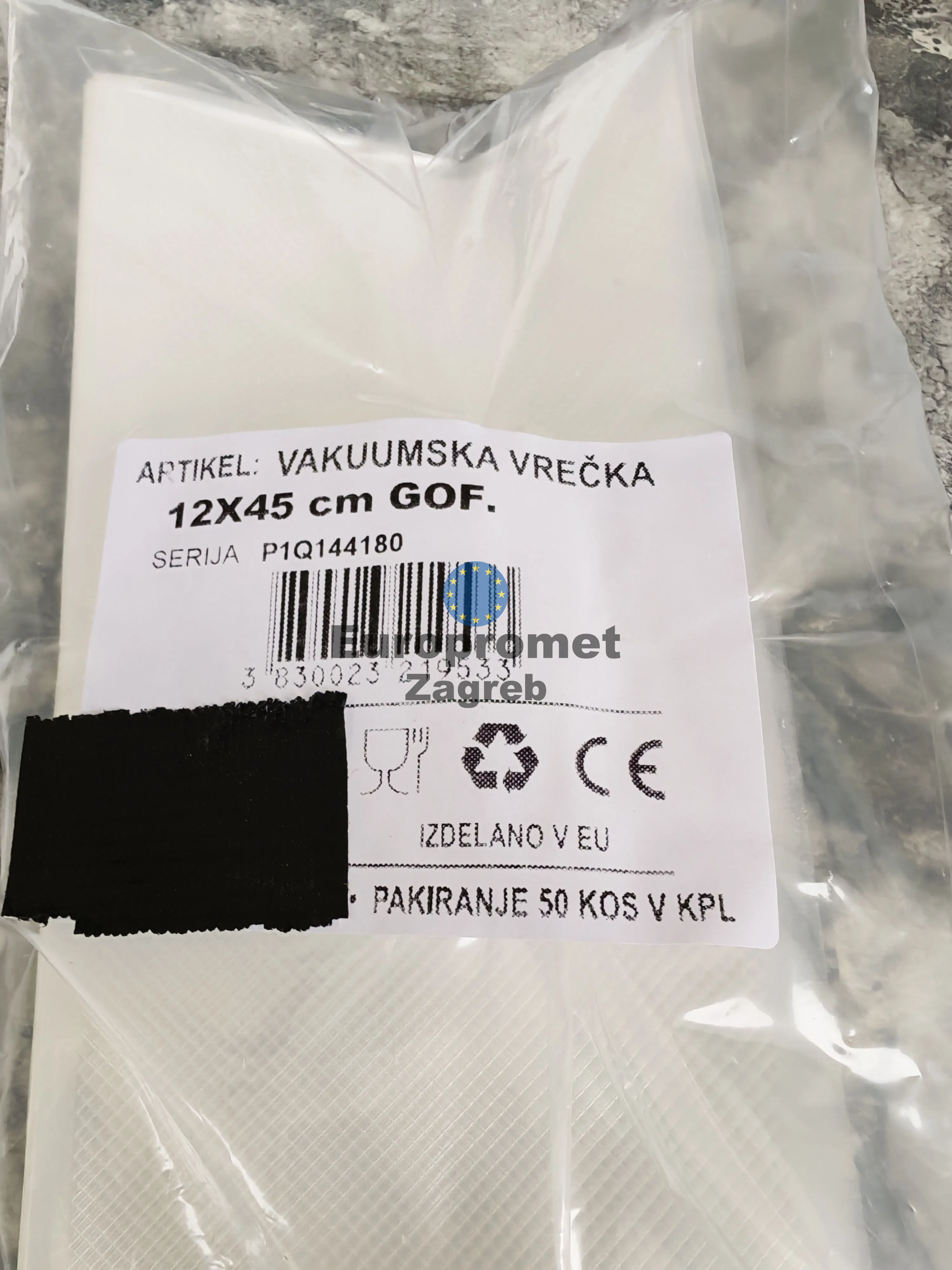vrećice za vakumiranje kobasica 12x45cm (50 kom) rebraste!! - slika 2
