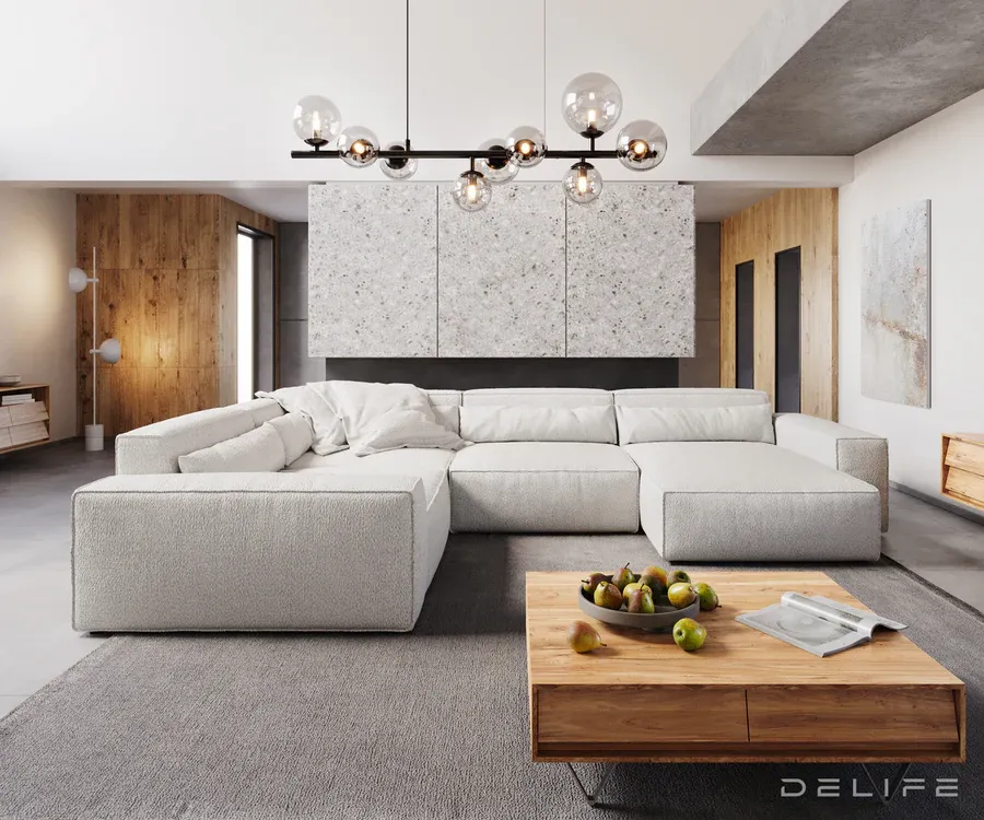 velika kutna garnitura sirpio xl 360x258cm, materijal: boucle - slika 2