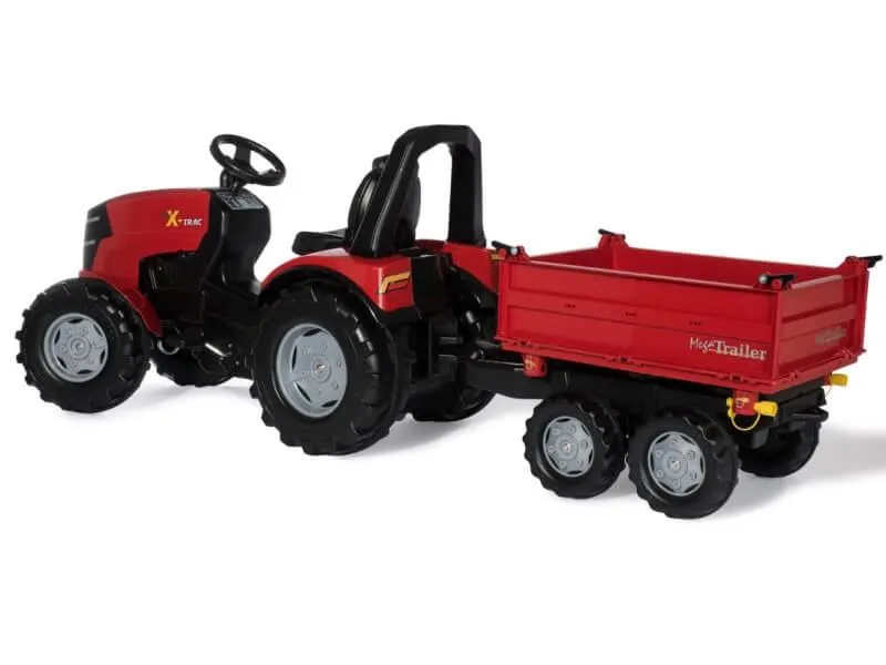 rolly toys mega trailer crvena prikolica s dvije osovine - slika 5