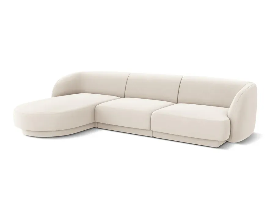 kutna garnitura miley 255x165cm, materijal: baršun - slika 2