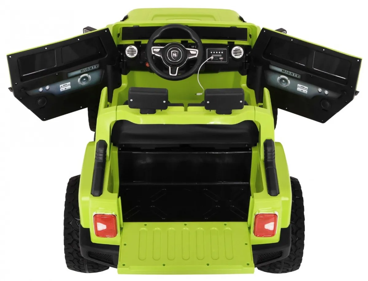 auto na akumulator mighty jeep 4x4 - zeleni - slika 3