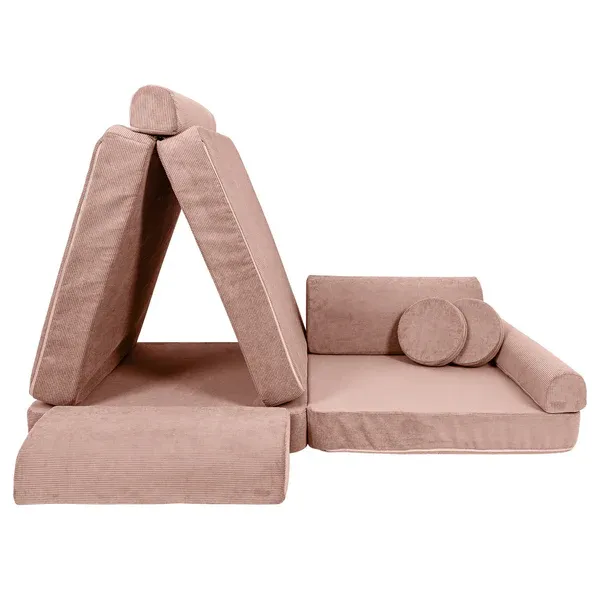 velika modularna sofa za djecu - slimcord corduroy pink - slika 2