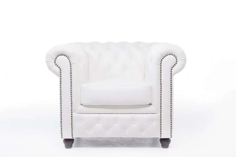 Chesterfield Fotelja Original Leather | 1-sjedište | White - Ježdovec, Zagreb