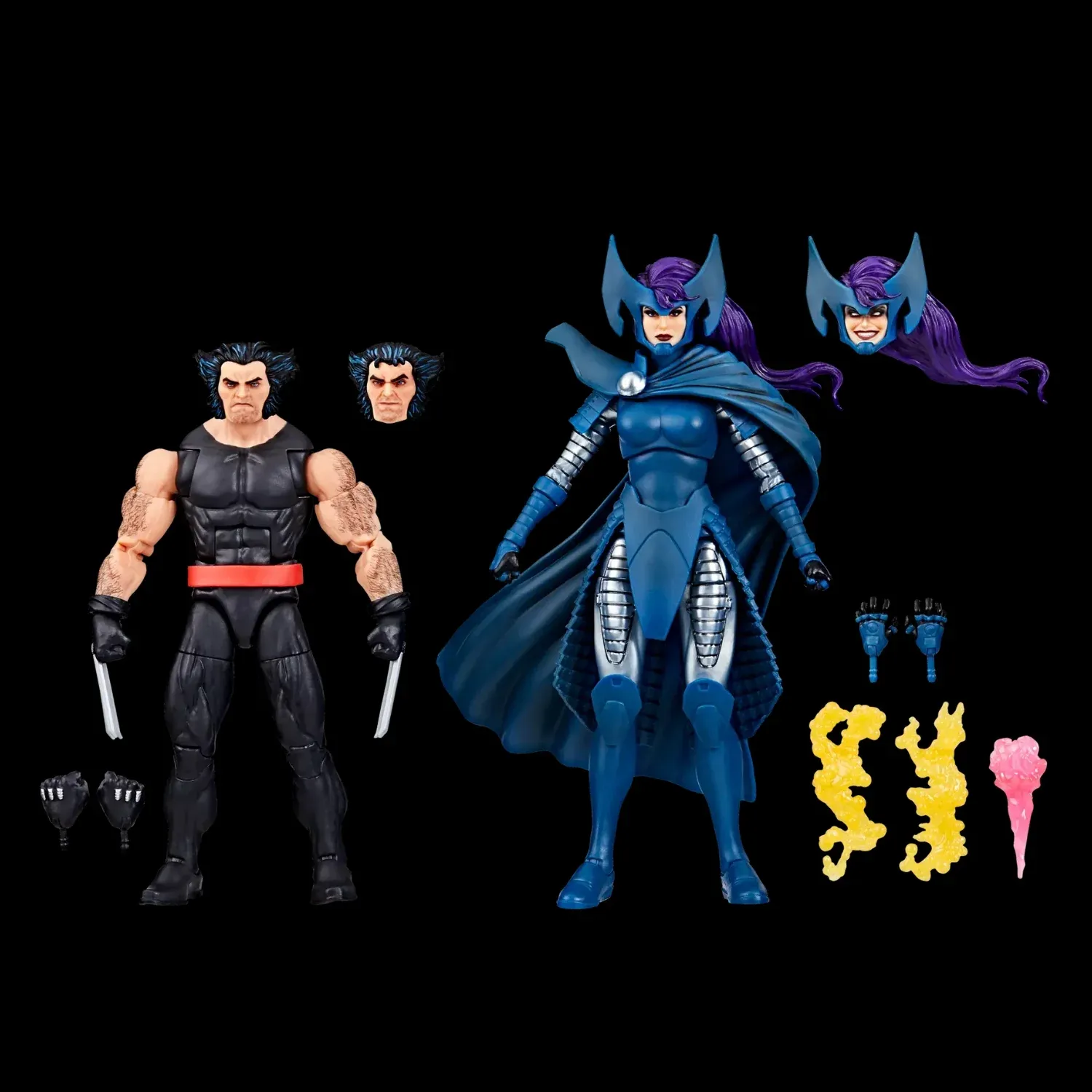 marvel legends series: wolverine and psylocke figure, 15cm - slika 9