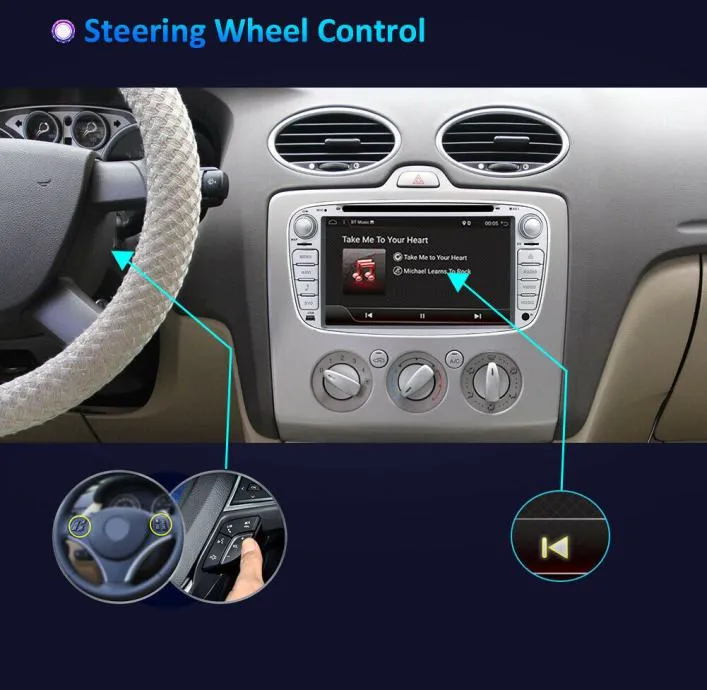 2din radio android ford focus original gps srebrni - slika 13