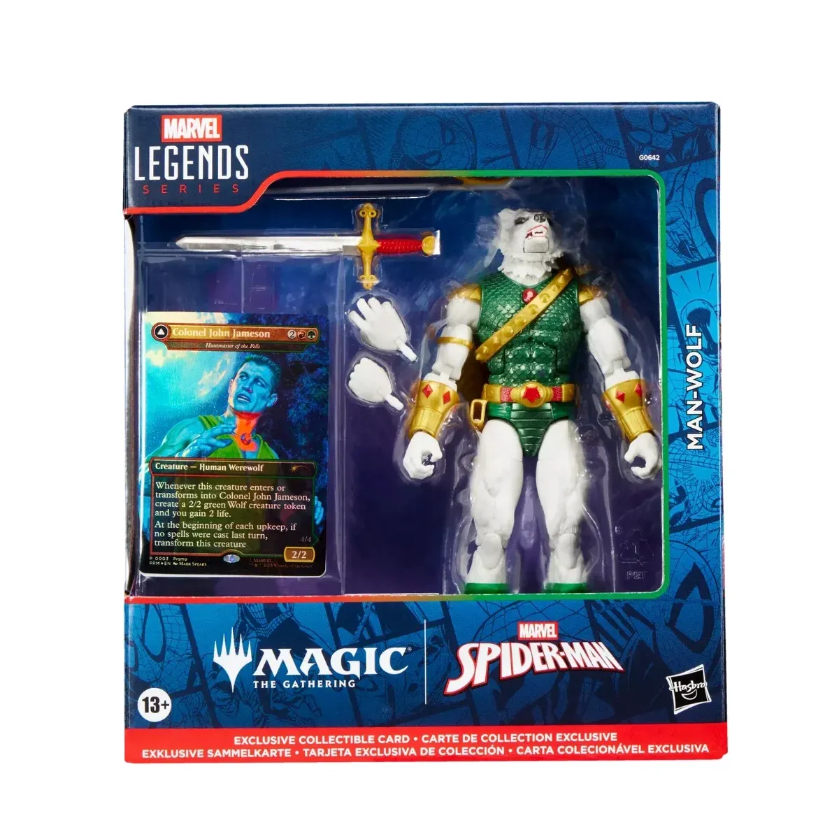 marvel legends series: mtg – man-wolf figura, 15cm - slika 10