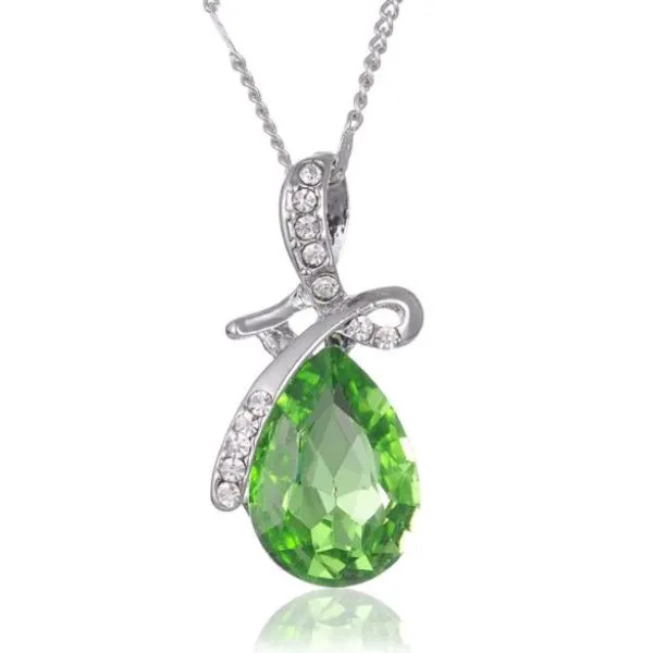 kristalna ogrlica eternal love teardrop crystal - slika 3