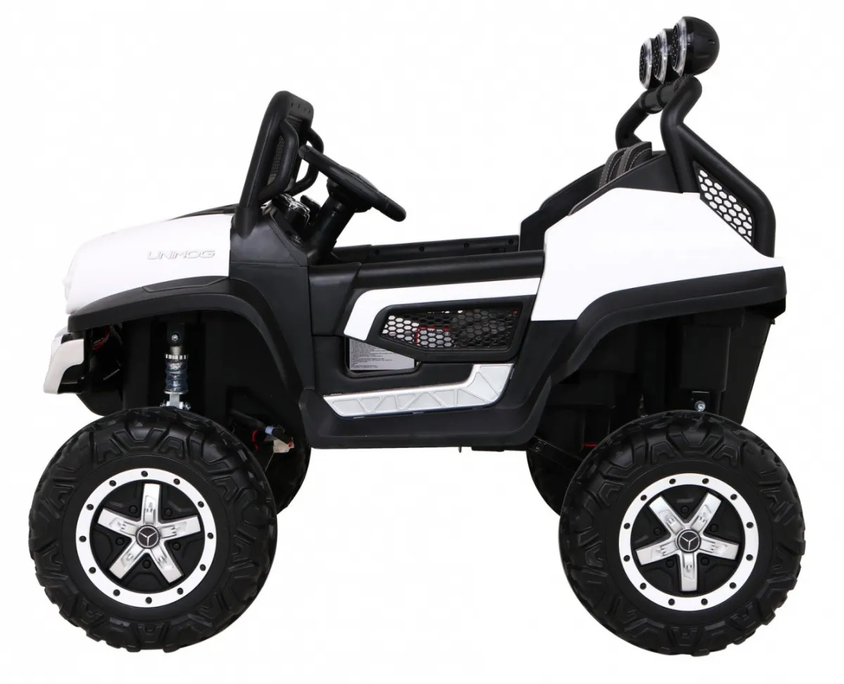 licencirani auto na akumultor mercedes benz unimog s - bijeli - slika 4