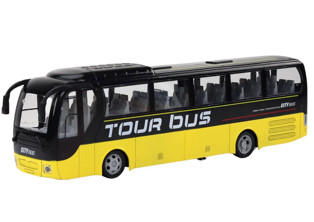 remote controlled rc bus yellow with remote control light effects - slika 2