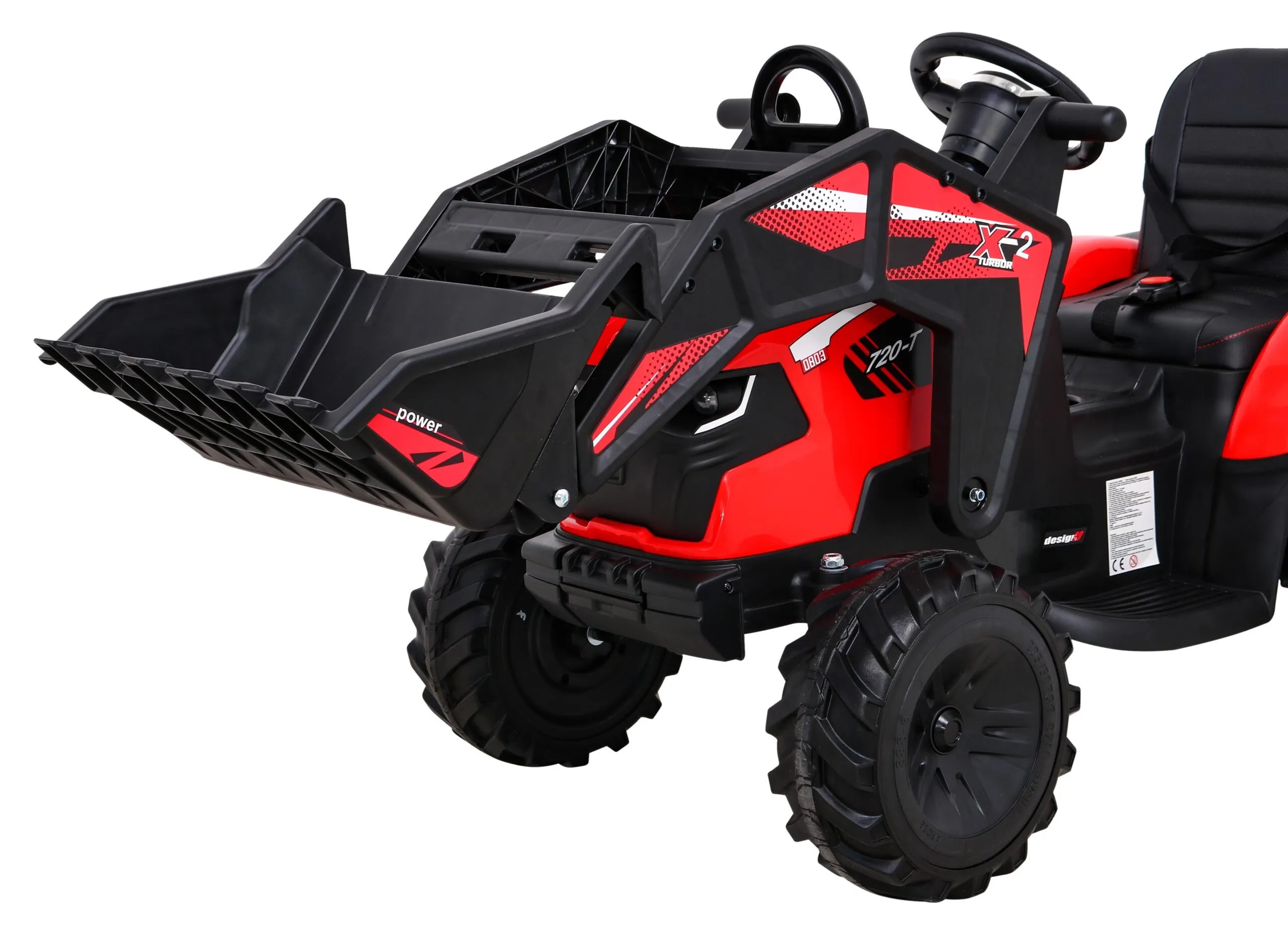 bager na akumulator s prikolicom 720-t 4x4- crveni - slika 7