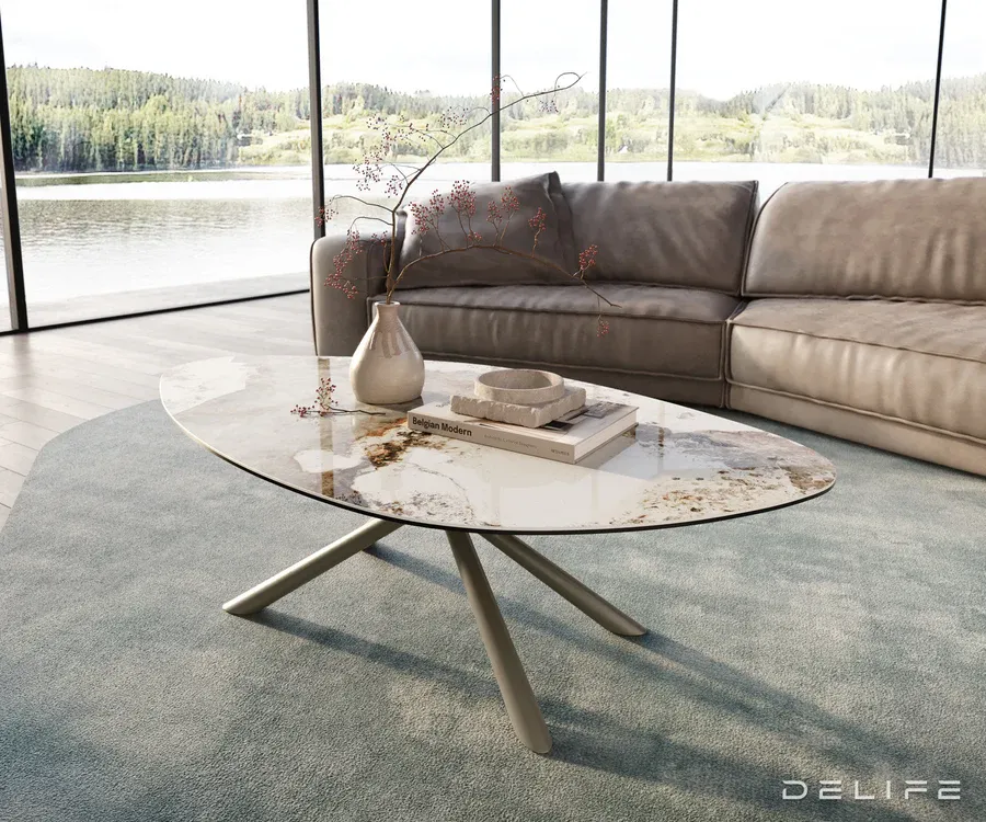 Klub stolić Edge 140x76cm, Materijal: Keramika Minas Melange - Čakovec