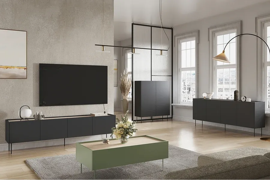 tv komoda desin 220cm, 4 vrata, materijal: mdf - slika 6