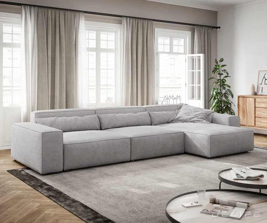 Kutna garnitura Sirpio XL 370x173cm, Materijal: Rebrasta tkanina - Čakovec
