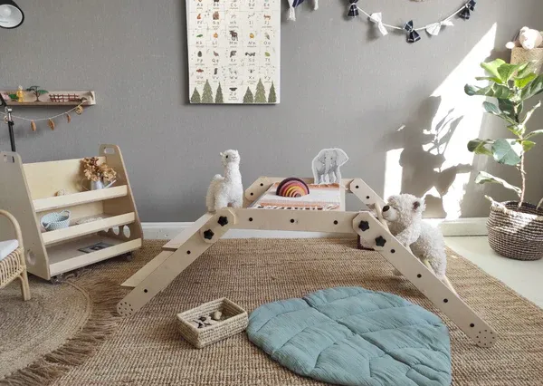 montessori set za penjanje / stol / ploča za crtanje nabu - slika 14