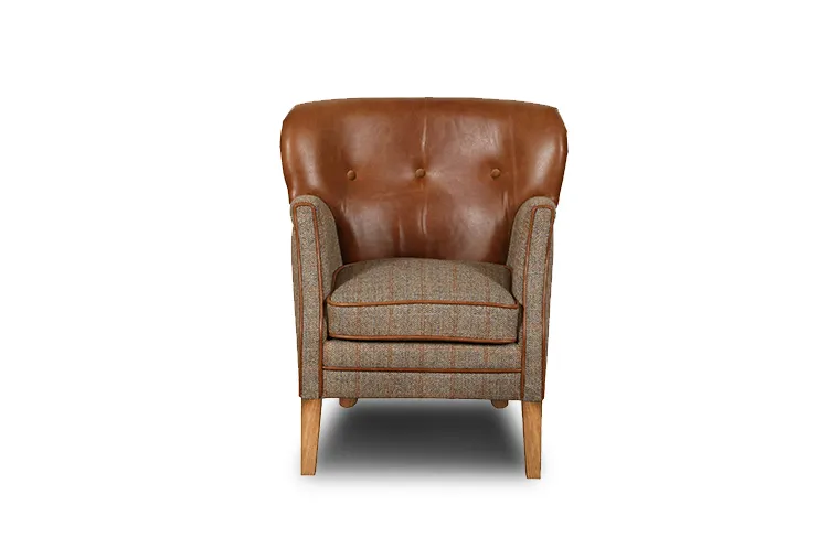 chesterfield harris tweed elder fotelja - slika 1