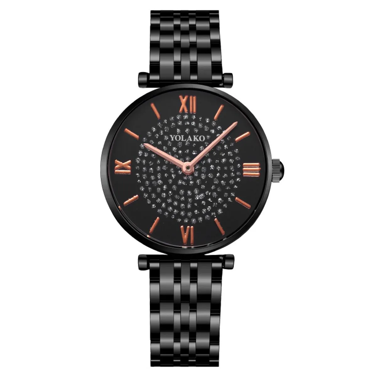 ženski sat sat s dekorom kamenčića - rhinestone - slika 3