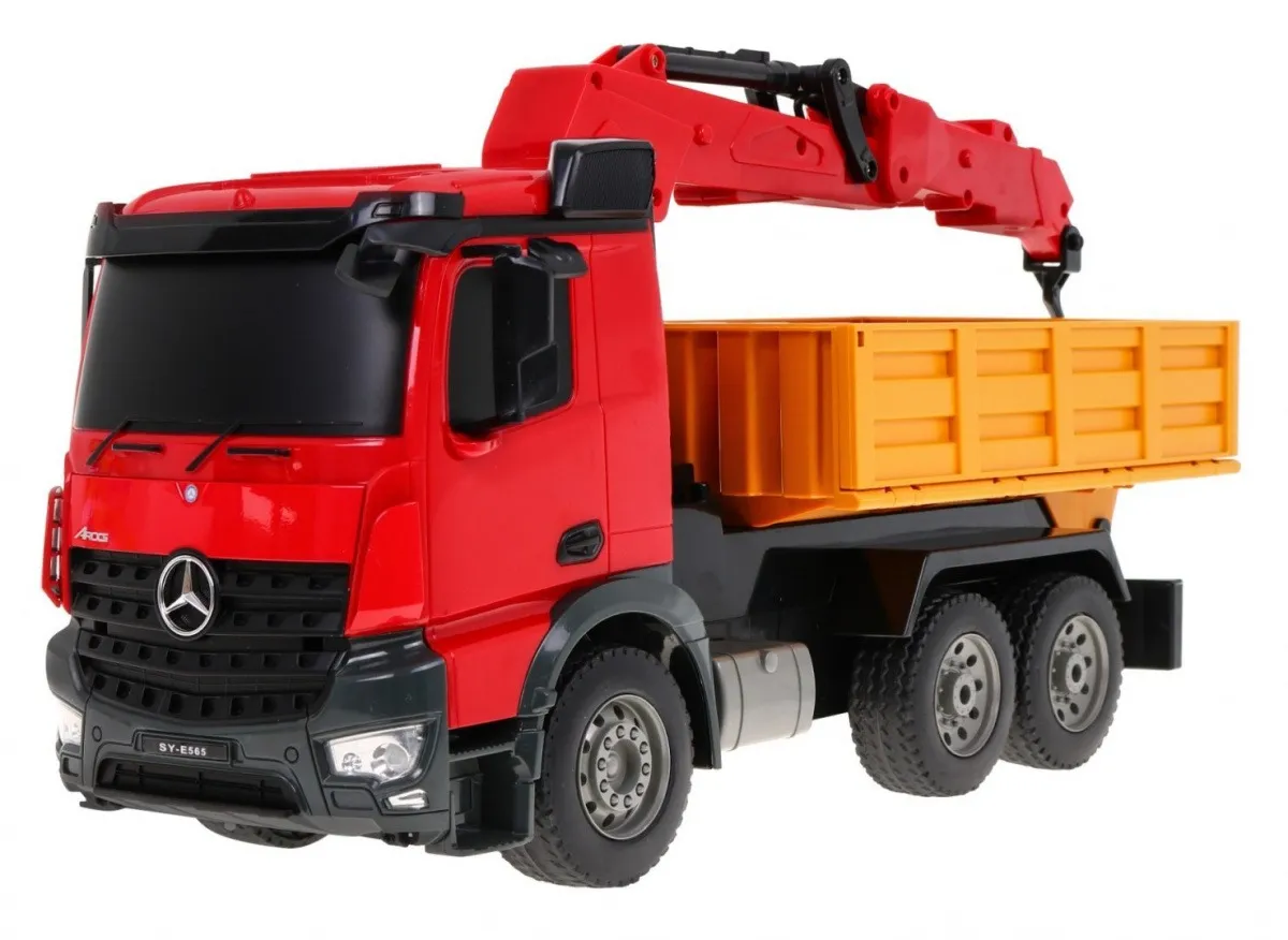 car r/c mercedes-benz arocs 2.4g hds crane double e - slika 2