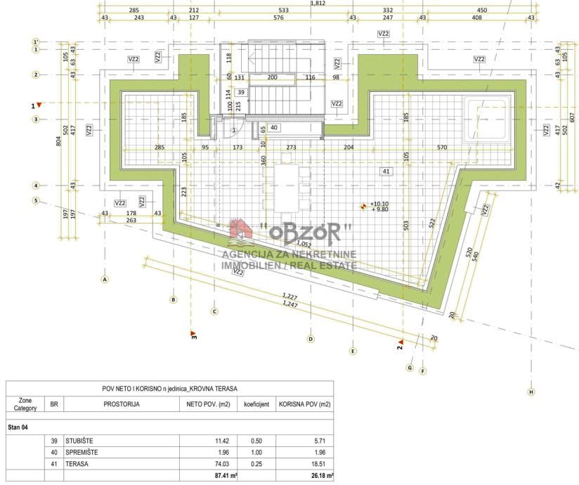 petrčane-punta radman, trosoban stan(106m2) + krovna terasa(113m2) - slika 8
