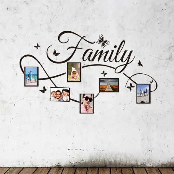dekorativna zidna naljepnica - family - okvir za fotografije - slika 2