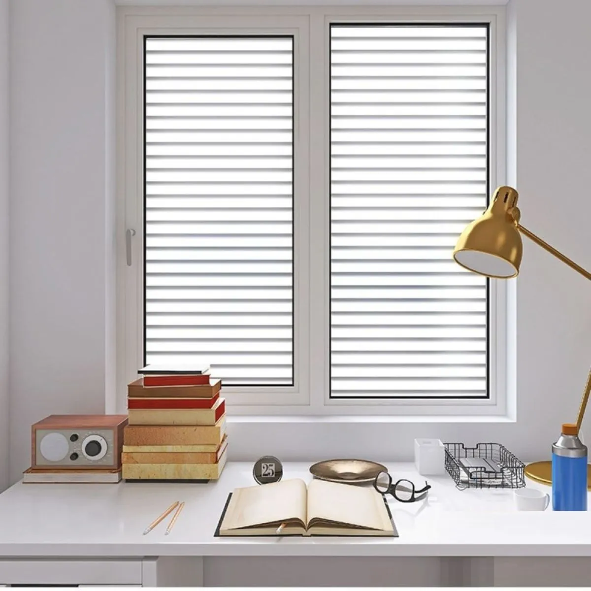 prozirna samoljepljiva folija za staklo - stripes - slika 2