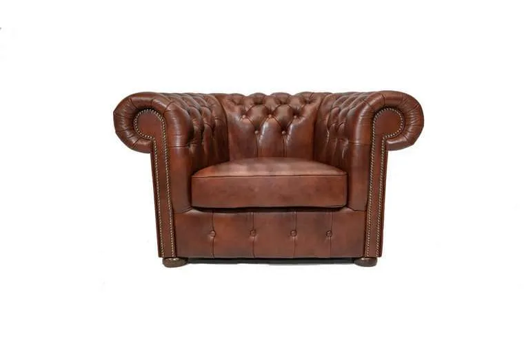 Chesterfield Fotelja Class Leather | 1-sjedište | Cloudy Brown Old - Ježdovec, Zagreb