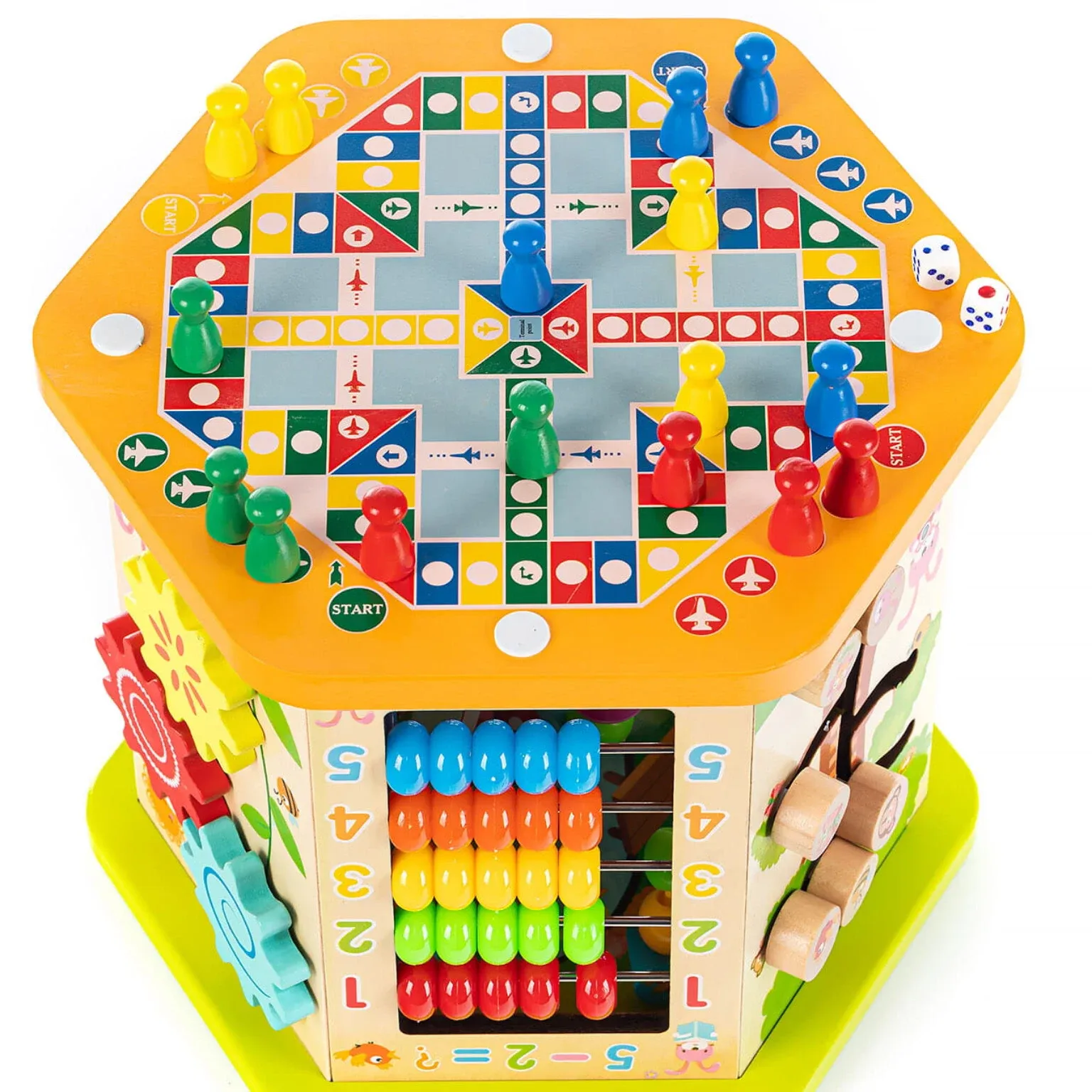 drvena manipulativna montessori 9u1 interaktivna obrazovna kocka - slika 4