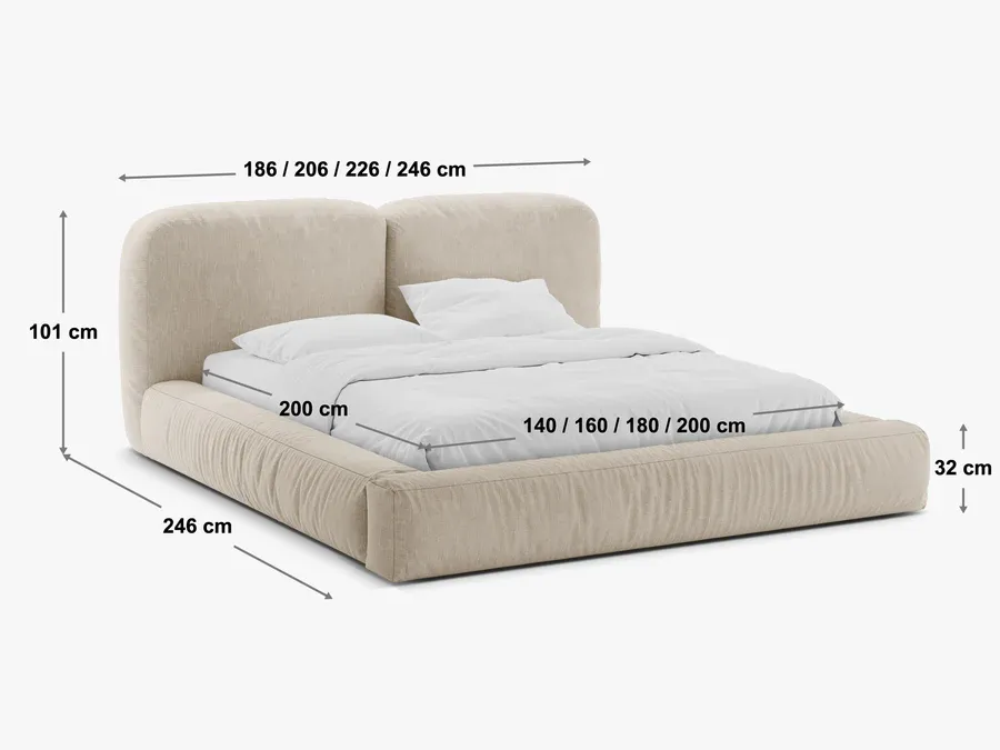 krevet martina, materijal: boucle - slika 6