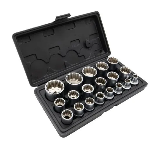 set dvanaestero kutnih nasadnih ključeva, 1/2", kratke - slika 3