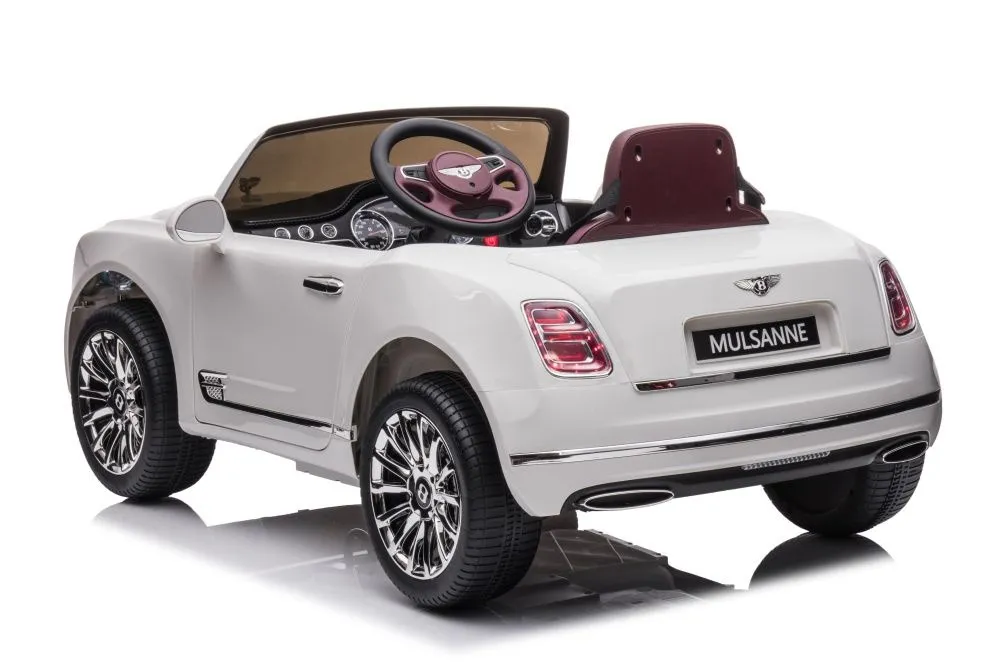 licencirani auto na akumulator bentley mulsanne - bijeli - slika 4