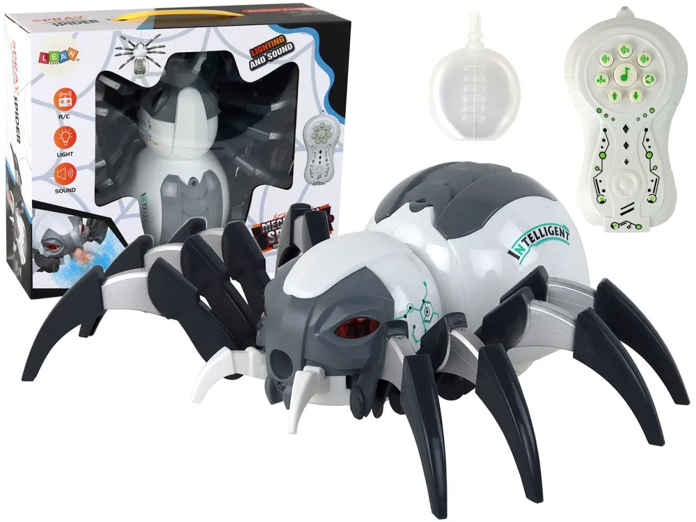 Large Remote Controlled RC Spider, Battery Operated, White and Gray - Mursko Središće
