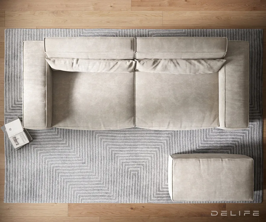 sofa sirpio xl 270x130cm, materijal: rebrasta tkanina - slika 5