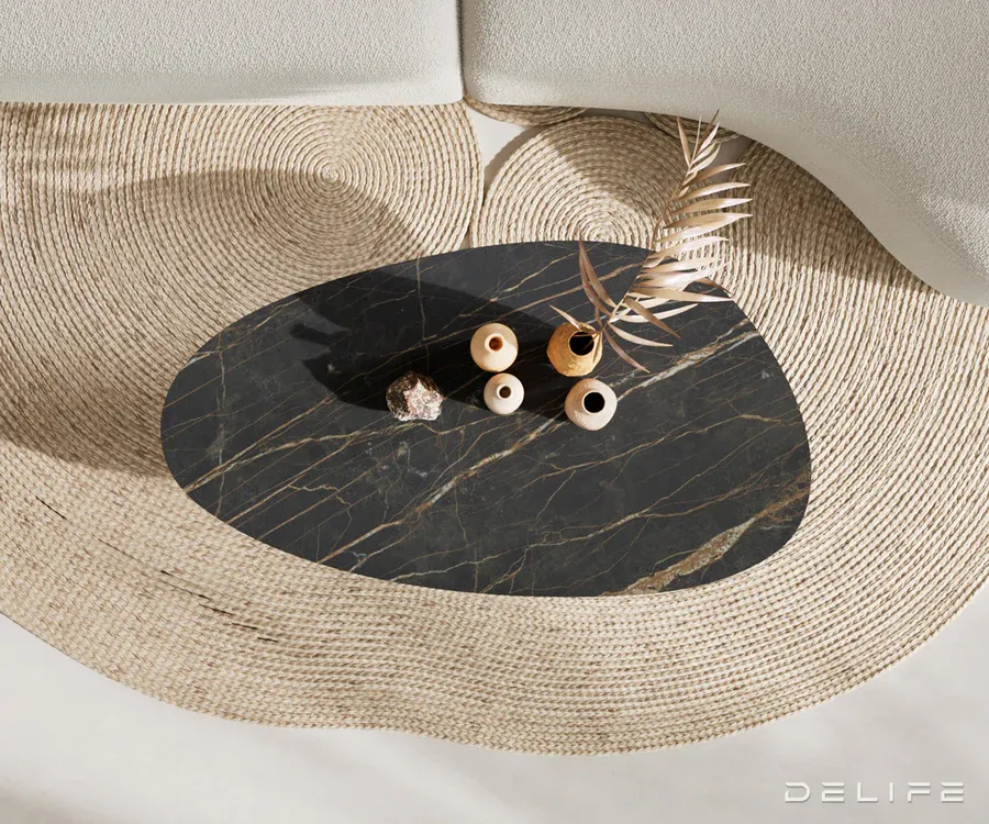 klub stolić edge 140x75cm, materijal: keramika laminam noir desir - slika 5