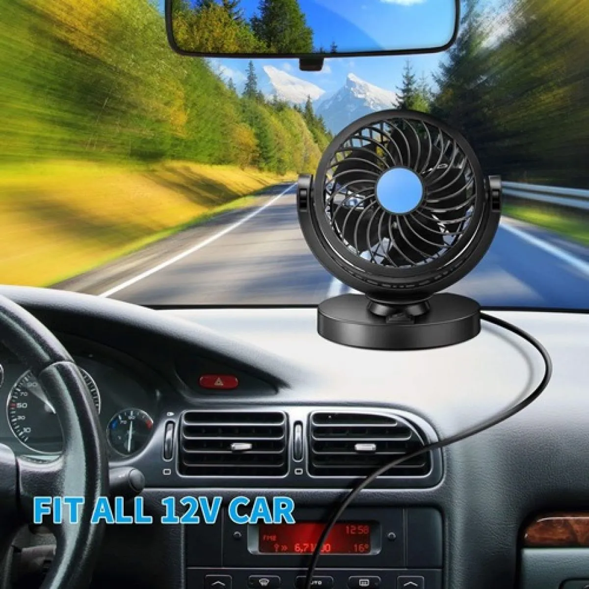 rotirajući ventilator na upaljač 12v - akcija - slika 2