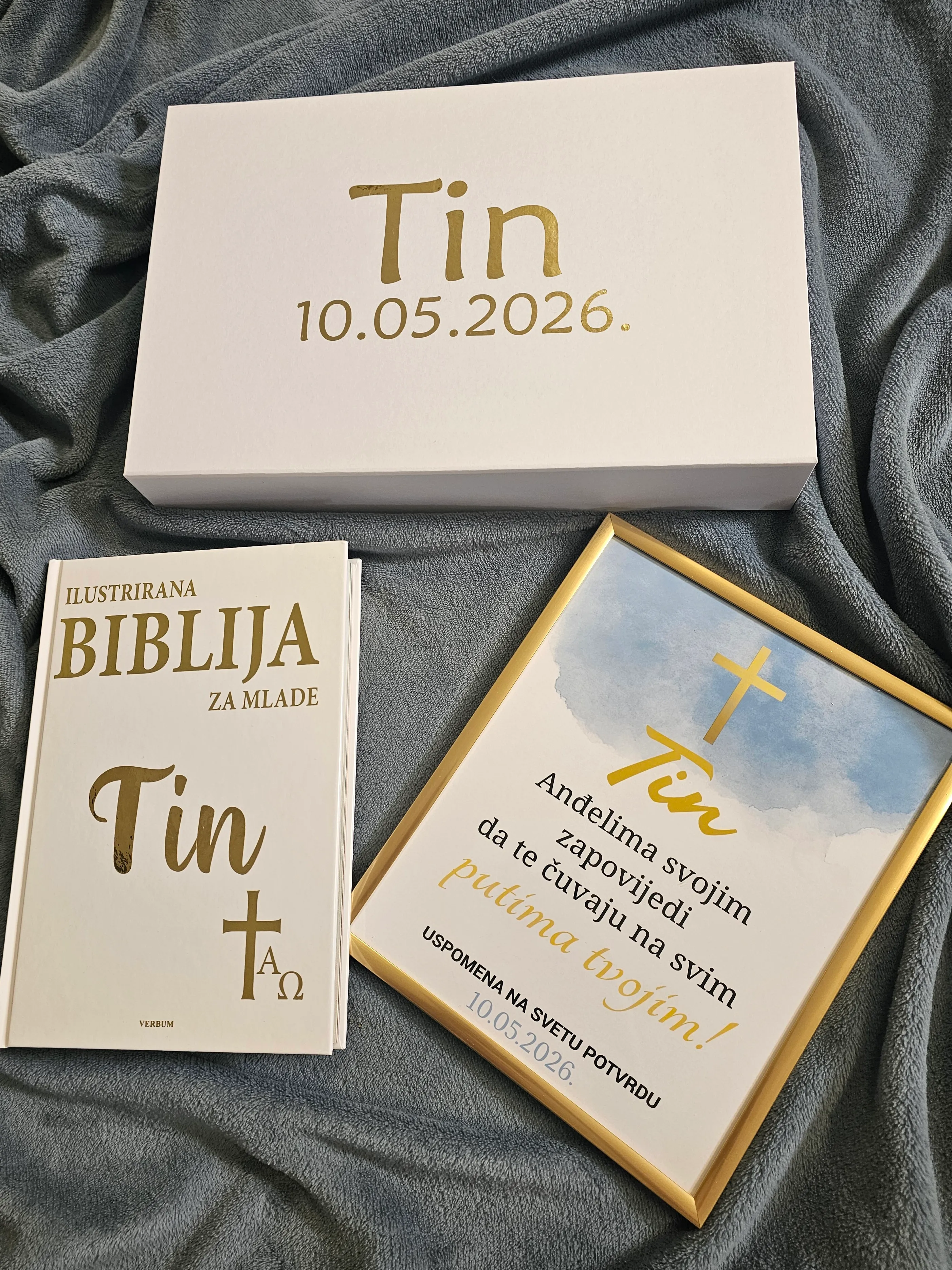 poklon za krizmu / potvrdu – biblija i okvir - slika 5