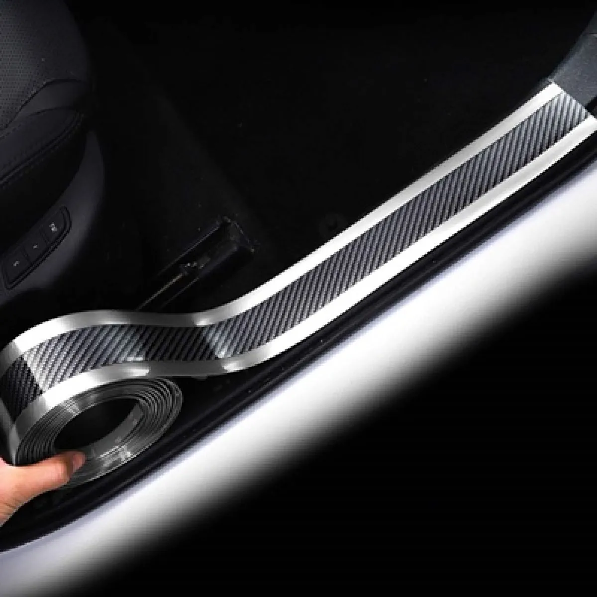 karbon 5d zaštitna i dekorativna traka za automobil - 100 cm - slika 2