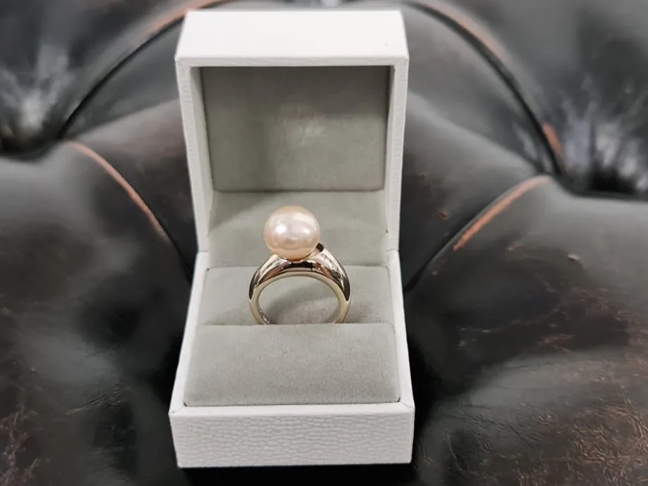 zlatni prsten s biserom 8,29g (18k) / r1, rate ! - slika 4