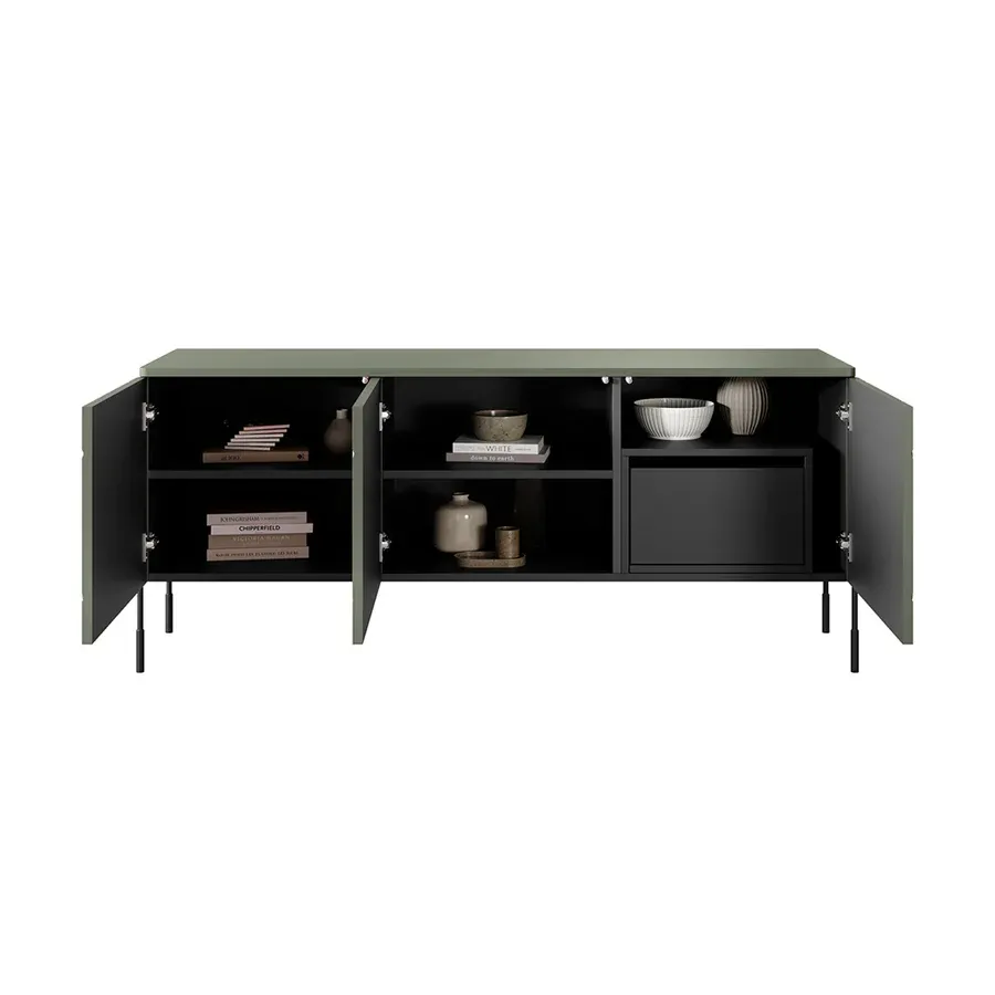 komoda sonatia 150cm, 3 vrata i 1 ladica, materijal: mdf - slika 3