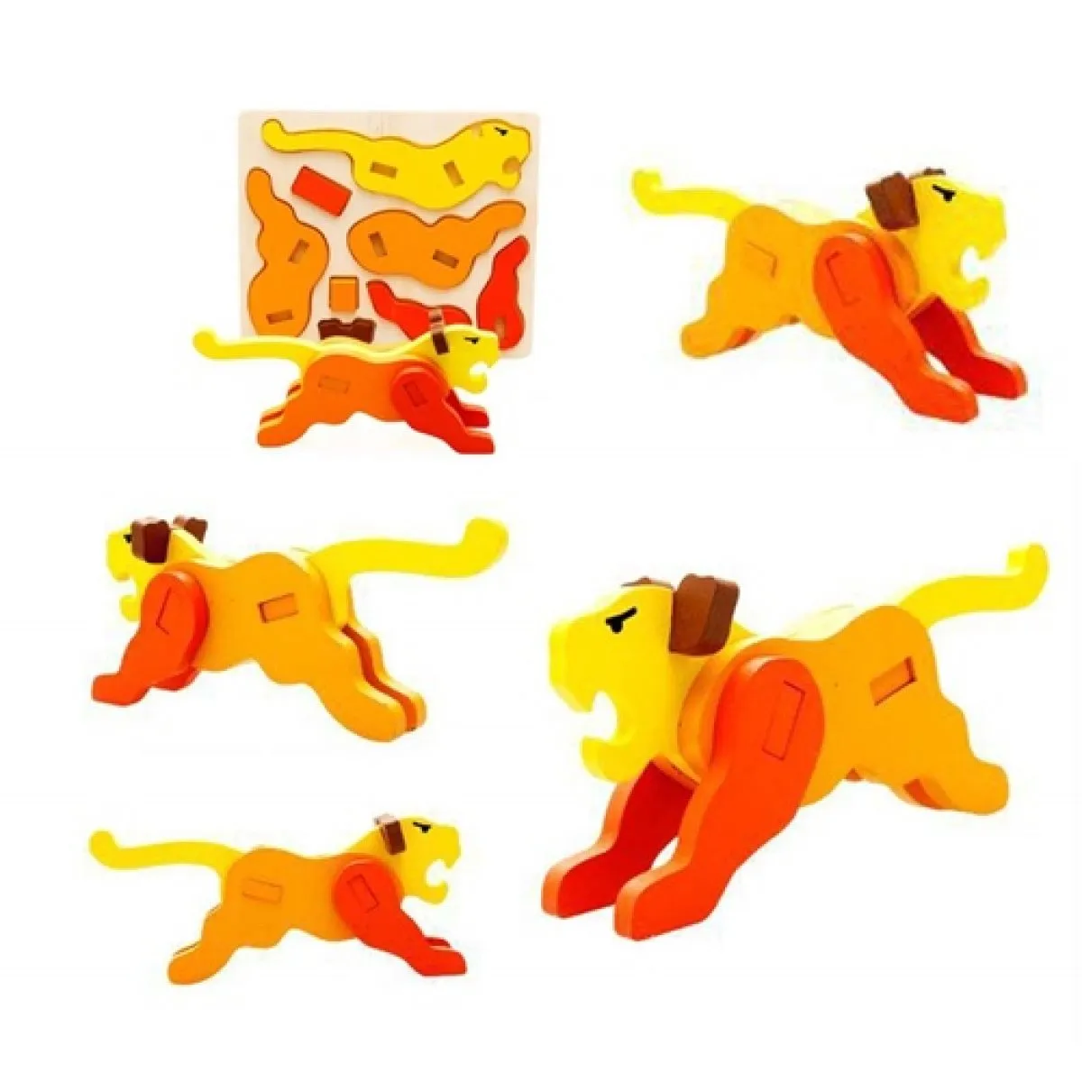 (4kom mix) drvene 3d puzzle divlje životinje - slika 7