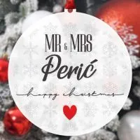 Personalizirani ukras za bor – Mr & Mrs - Osijek
