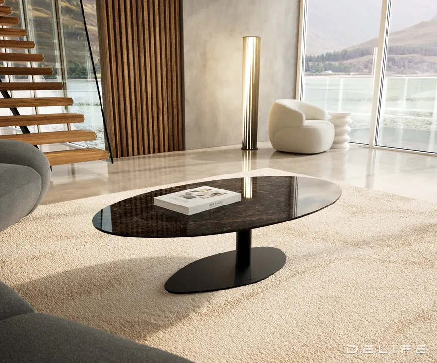 Klub stolić Edge 140x80cm, Materijal: Keramika Laminam Extra Lucidato - Čakovec