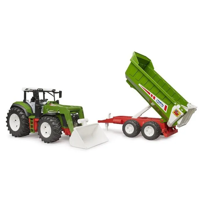 bruder traktor roadmax s prikolicom i utovarivačem - slika 2