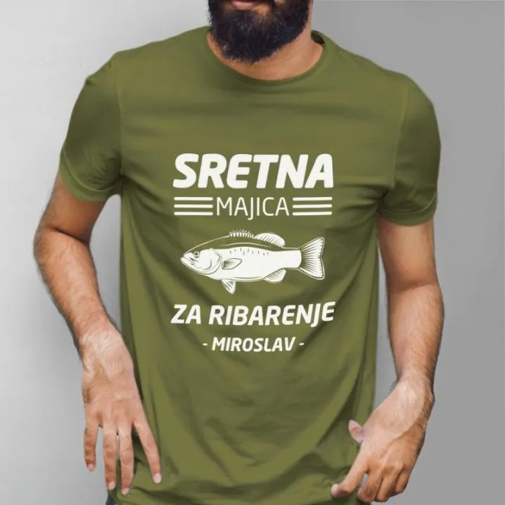 Personalizirana sretna majica za ribarenje - Osijek