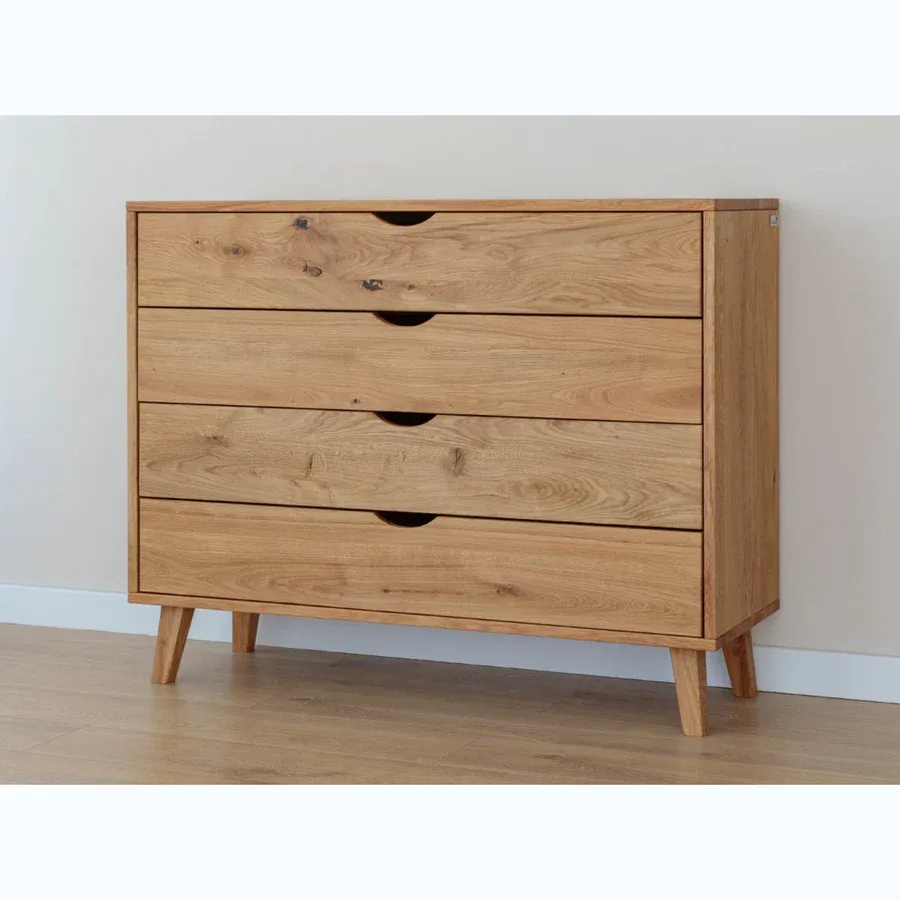 komoda simona 110x40 cm, materijal: masivno drvo hrast - slika 3