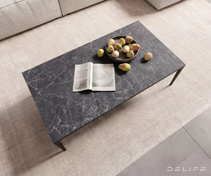 klub stolić levente 110x60cm, materijal: keramika laminam nero greco - slika 3