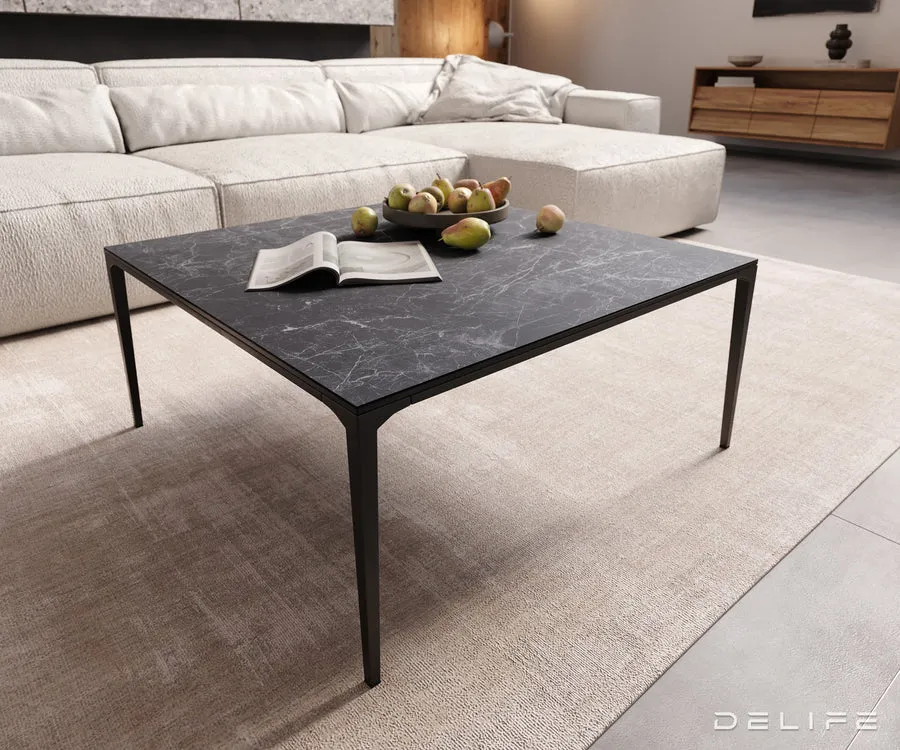 Klub stolić Levente 85x85cm, Materijal: Keramika Laminam Nero Greco - Čakovec