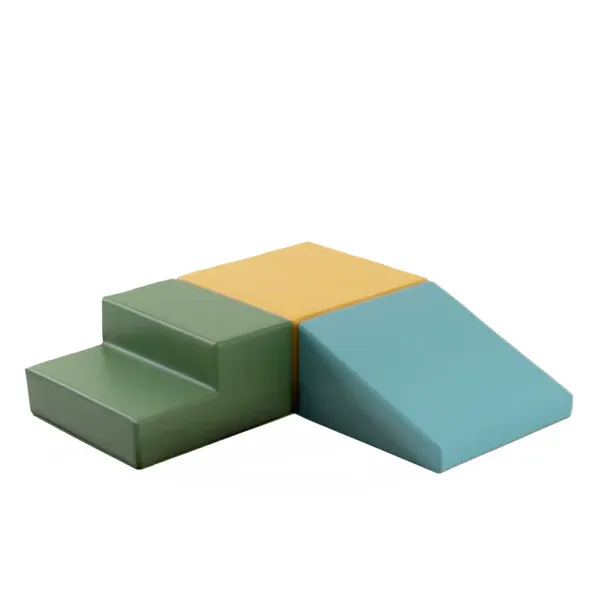 soft play set od 3 pjenastih blokova-pastelno tirkizna mini penjalica - slika 9
