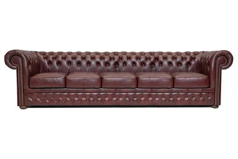 Chesterfield Garnitura First Class Leather | 5-sjedišta | Cloudy Red - Ježdovec, Zagreb