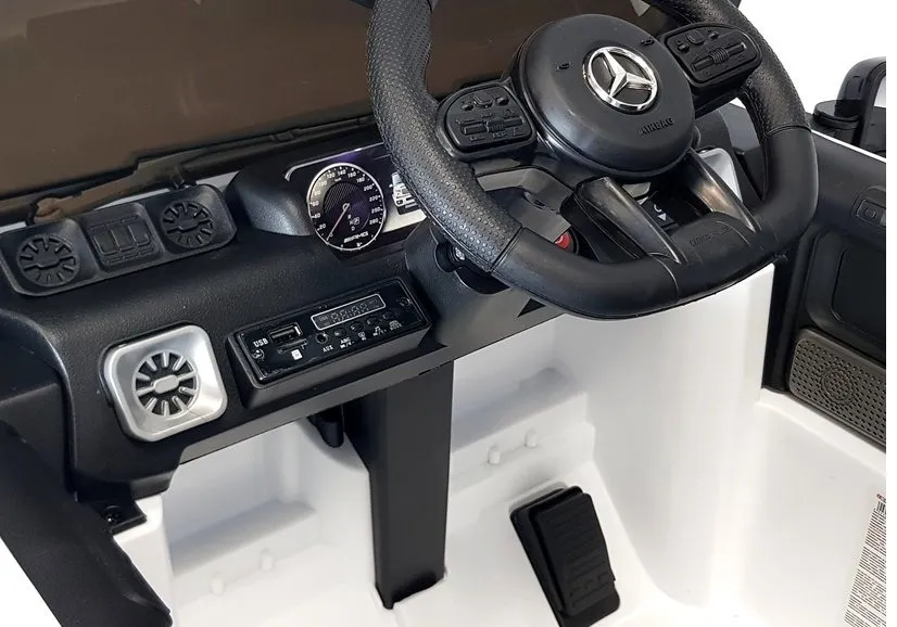 licencirani auto na akumulator mercedes g63 amg - bijeli - slika 7