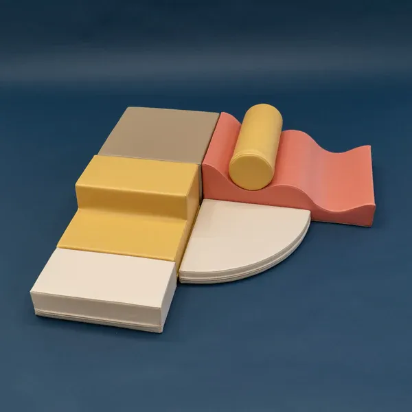 set od 6 pjenastih blokova soft play - pastelno ružičasti istraživač - slika 17